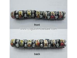 Magnetic Hematite Religious Sealed Icon Bracelet 7.8inch